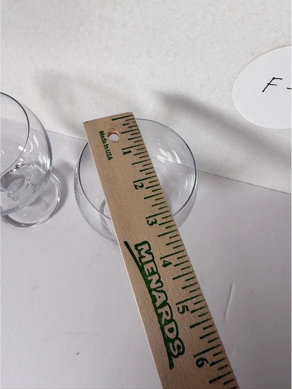 Crate & Barrel Clear Footed Glass Goblets Water Wine Glasses Set of 2 F-12
